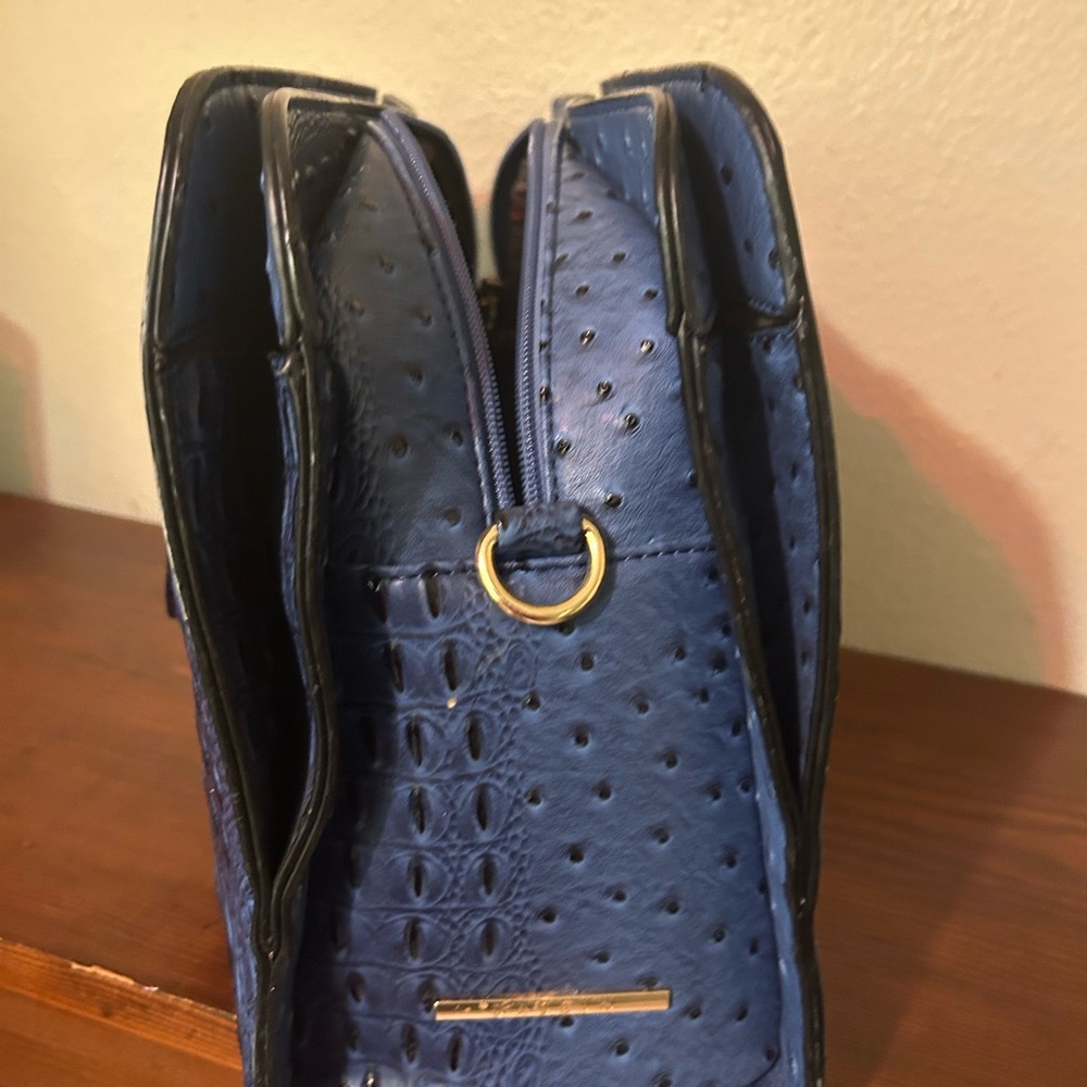 Blue Textured Handbag